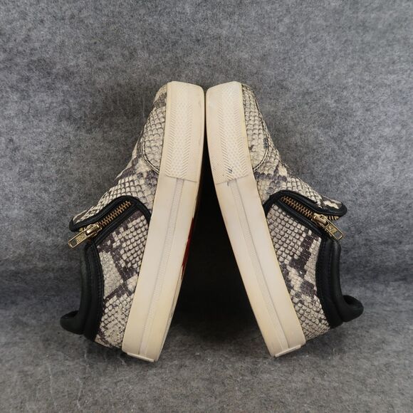 Ash Shoes Womens 39 Sneakers Fashion Platform Jordy Snakeskin Leather Zip - Picture 12 of 16